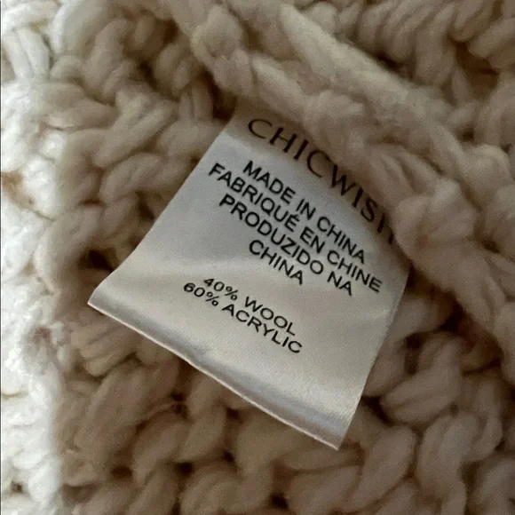 Chicwish Cream Heart Textured Knit Cardigan - Picture 9 of 13